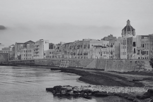 Veduta panoramica della città di Trapani